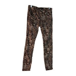 Forever 21 Animal Leopard Print Skinny Pants Brown Size 27 New